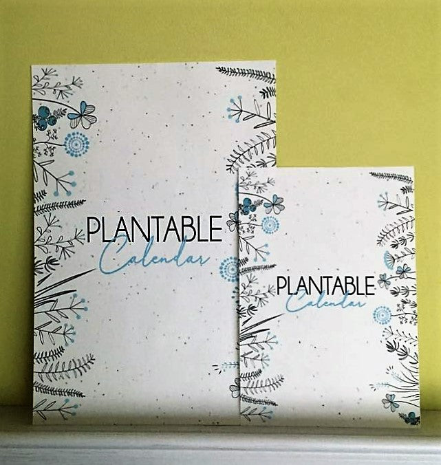 Black & White Botanical Plantable Calendar