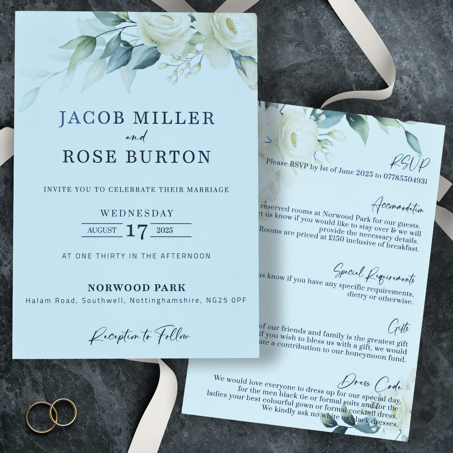 ROSE - Luxury Wedding Invitation Range