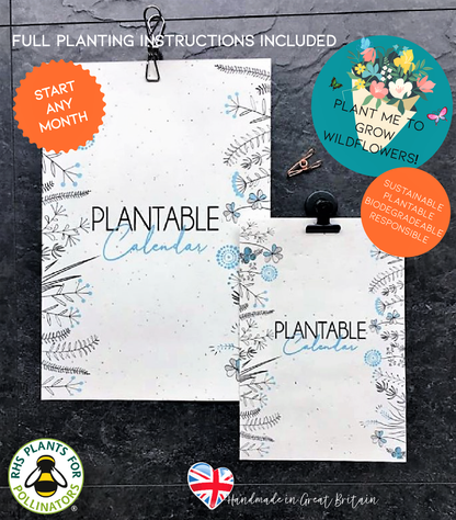 Black & White Botanical Plantable Calendar
