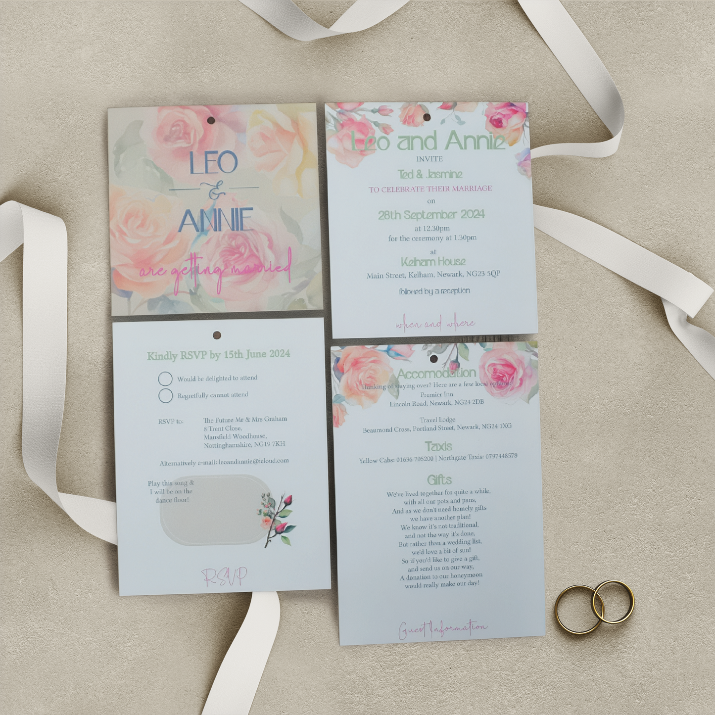 GLADYS - Classic Wedding Invitation Range