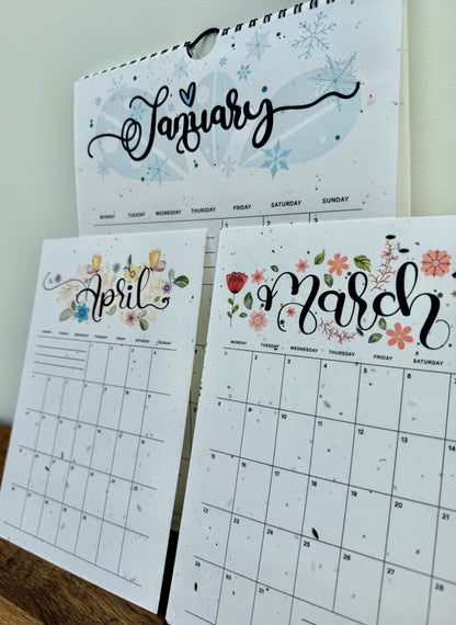 Plantable Calendar - Illustrated