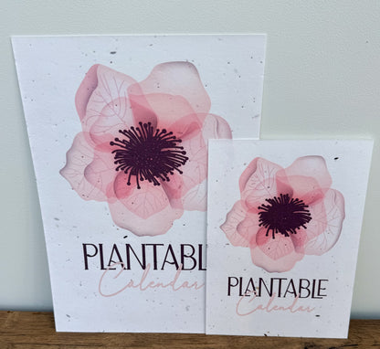 Plantable Calendar - Watercolour Flowers