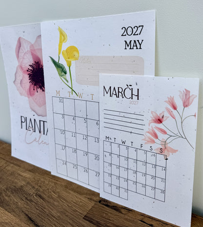 Plantable Calendar - Watercolour Flowers