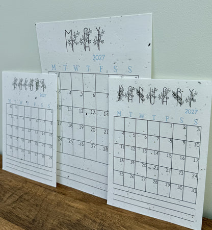 Plantable Calendar - Botanical Doodles