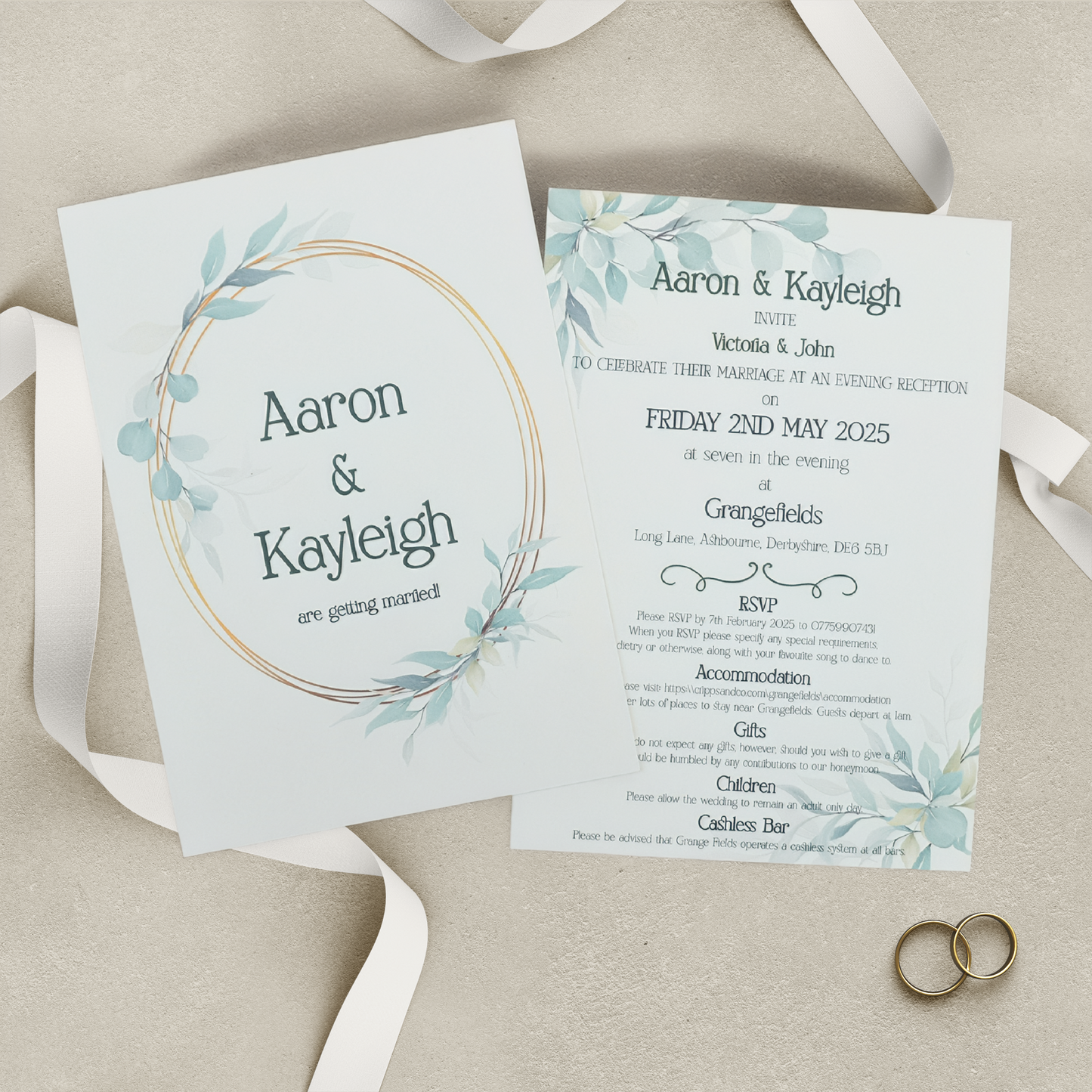 SHELDON - Classic Wedding Invitation Range